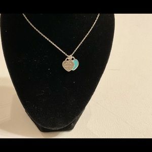 Authentic Tiffany double heart necklace